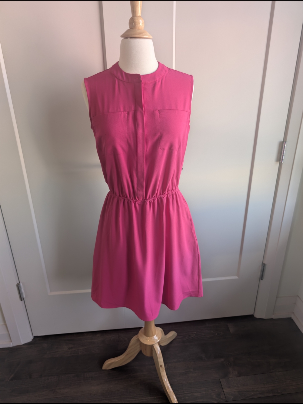 Merona Fuchsia Sleeveless Elastic-Waist Mini Dress